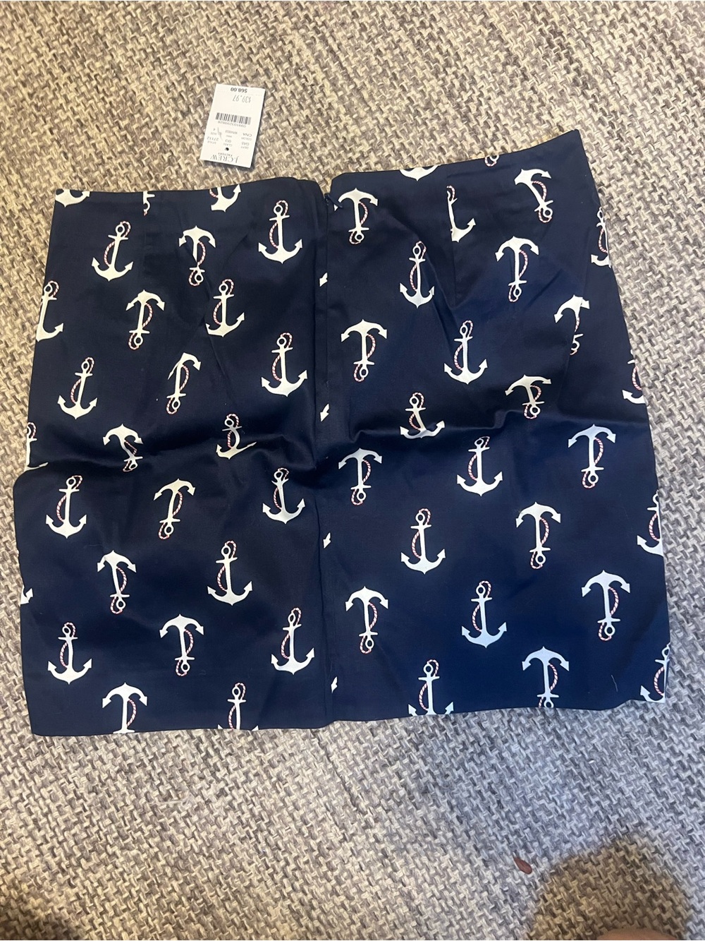Navy Anchor Print skirt